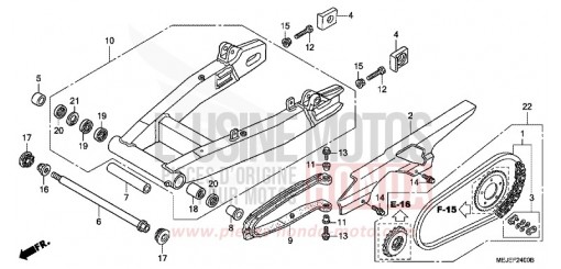 BRAS OSCILLANT/CARTER DE CHAINE CB1300SA7 de 2007